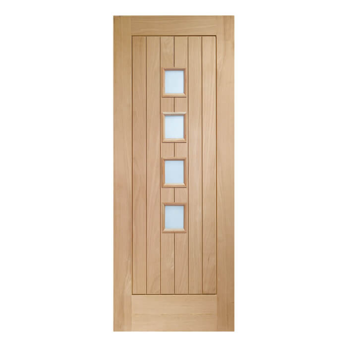 XL Joinery Suffolk Original Un-Finished Oak 1P 4L Internal Glazed Door