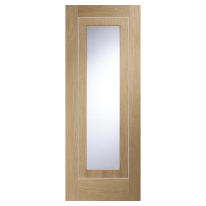 XL Joinery Varese Pre-Finished Oak 1-Panel 1-Lite Internal Glazed Door