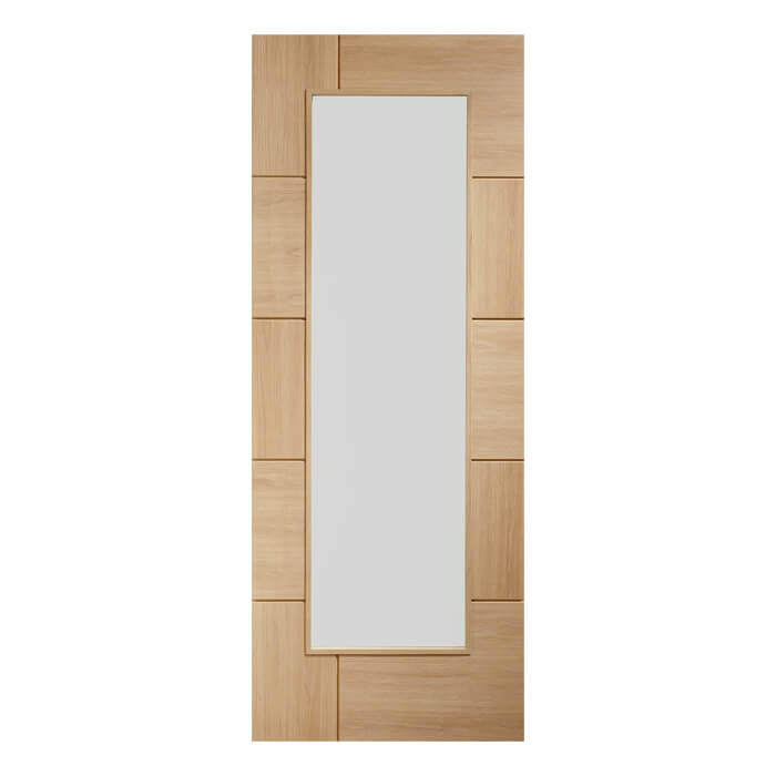 XL Joinery Ravenna Un-Finished Oak 10-Panels 1-Lite Internal Glazed Door