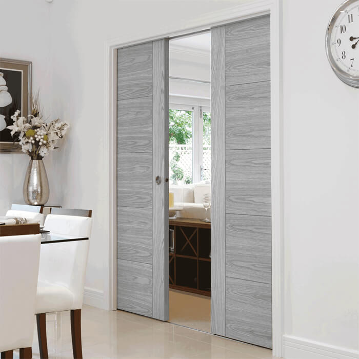 JB Kind Sliding Double Pocket Door System With Conversion Kit