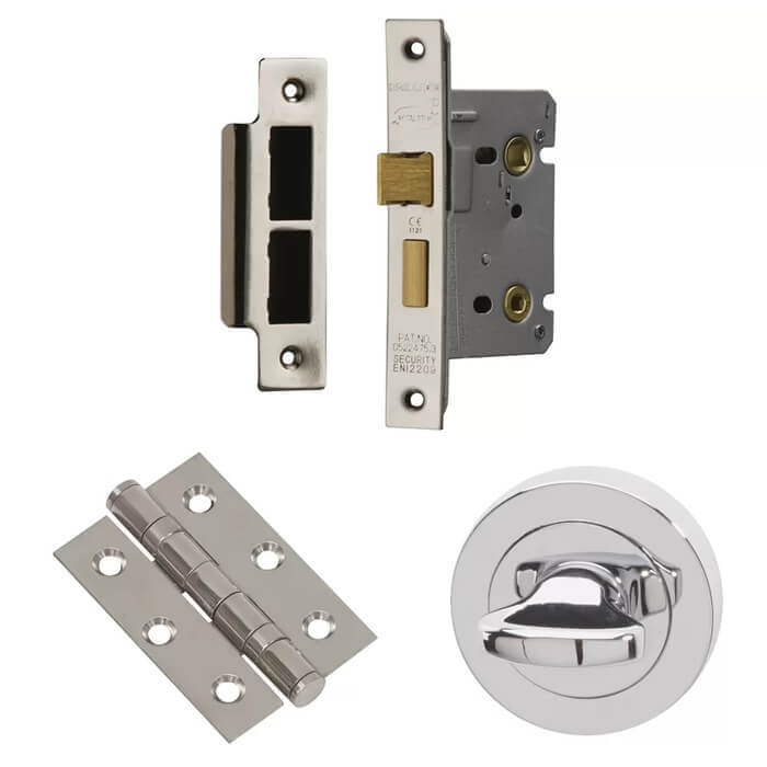 XL Joinery Weser Round Rose Turn And Release Bathroom Handle Pack