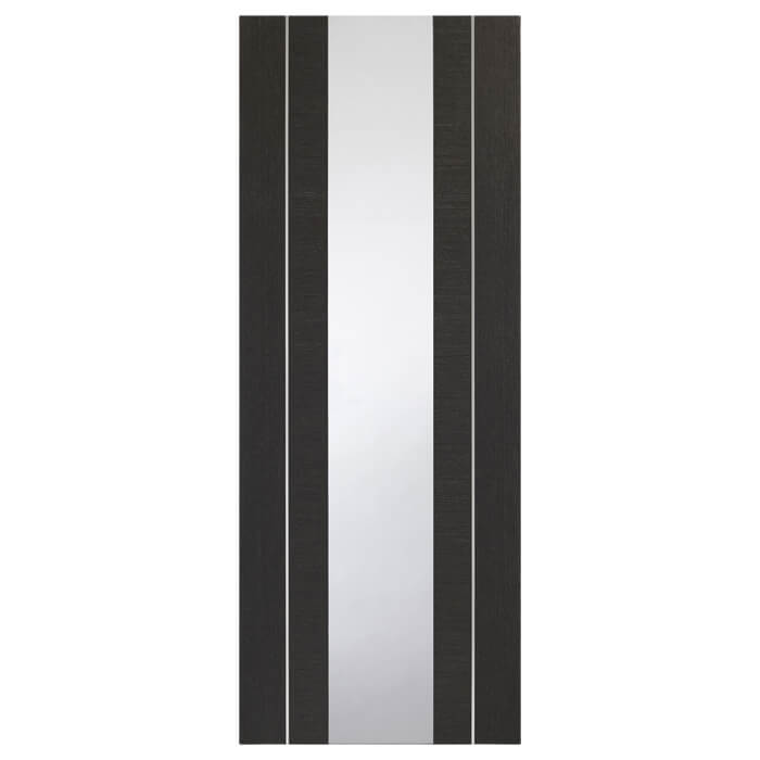 XL Joinery Forli Internal Door with 1 Clear Glazed Light - Prefinished Dark Grey