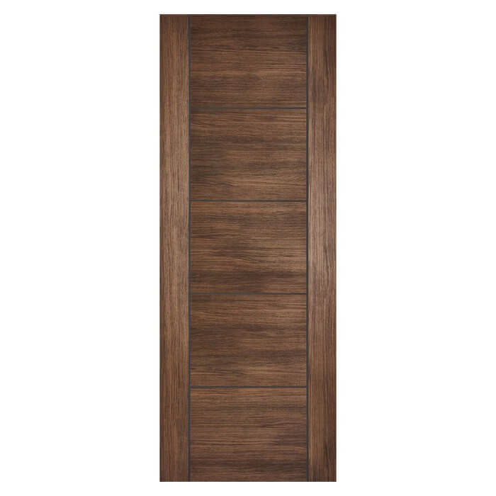 LPD Vancouver Pre-Finished Walnut 5-Panels Internal Door