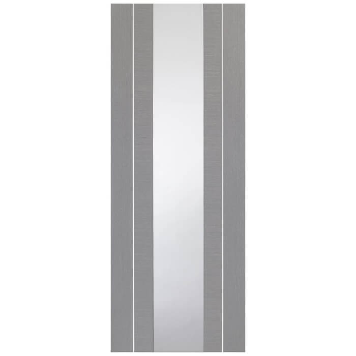 XL Joinery Forli Internal Door with 1 Clear Glazed Light - Fully Finished Light Grey