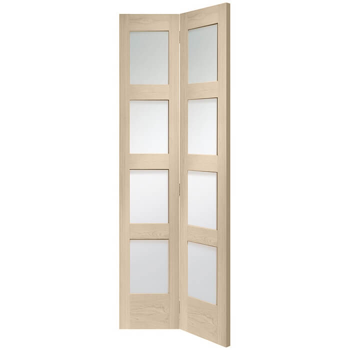 XL Joinery Shaker Blanco Oak 8-Lites Internal Bi-Fold Glazed Door