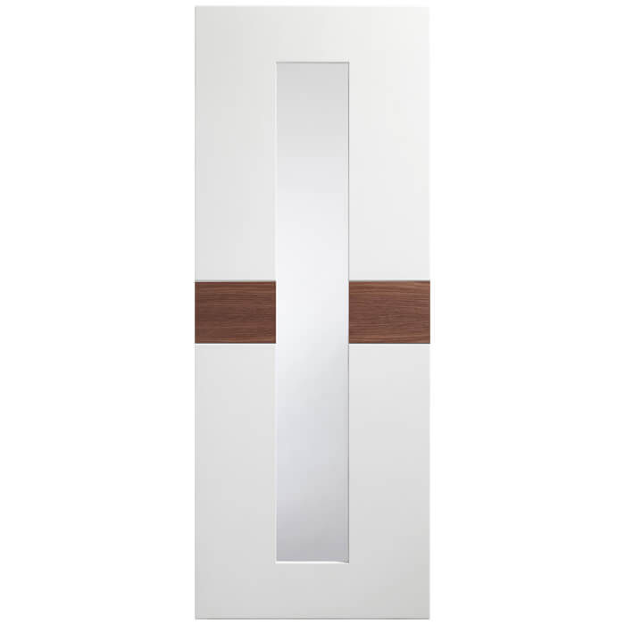 XL Joinery Asti Pre-Finished White-Walnut 1L Internal Glazed Door