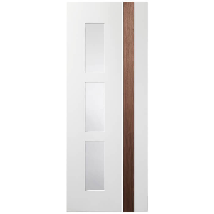 XL Joinery Praiano Pre-Finished White-Walnut 3-Lites Internal Glazed Door