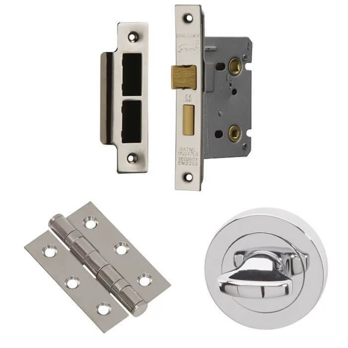 XL Joinery Struma Bathroom Latch Plate Handle Pack