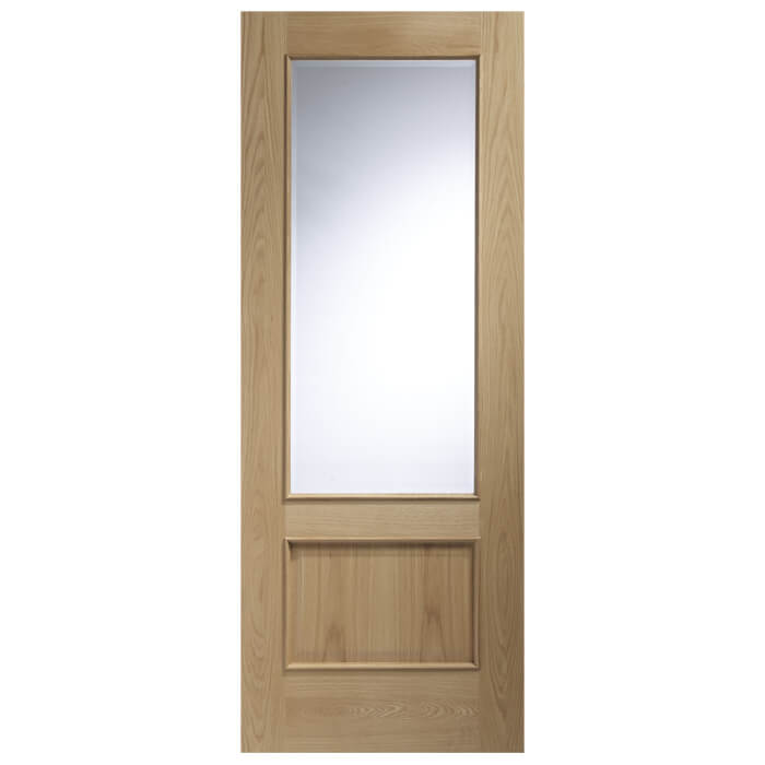 XL Joinery Andria Un-Finished Oak 1-Panel 1-Lite Internal Glazed Door