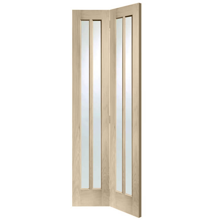 XL Joinery Worcester Blanco Oak 4-Lites Internal Bi-Fold Glazed Door