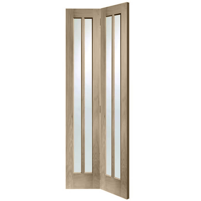 XL Joinery Worcester Crema Oak 4-Lites Internal Bi-Fold Glazed Door