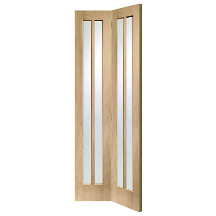 XL Joinery Worcester Un-Finished Oak 4-Lites Internal Bi-Fold Glazed Door