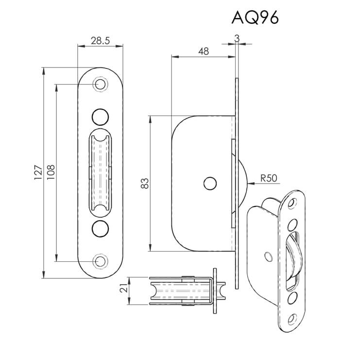 Carlisle Brass Sash Window Axle Pulley Polished Brass