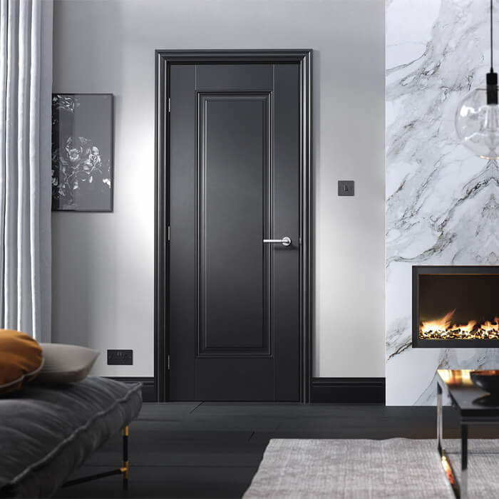 LPD Eindhoven Black Primed Plus 1-Panel Internal Door