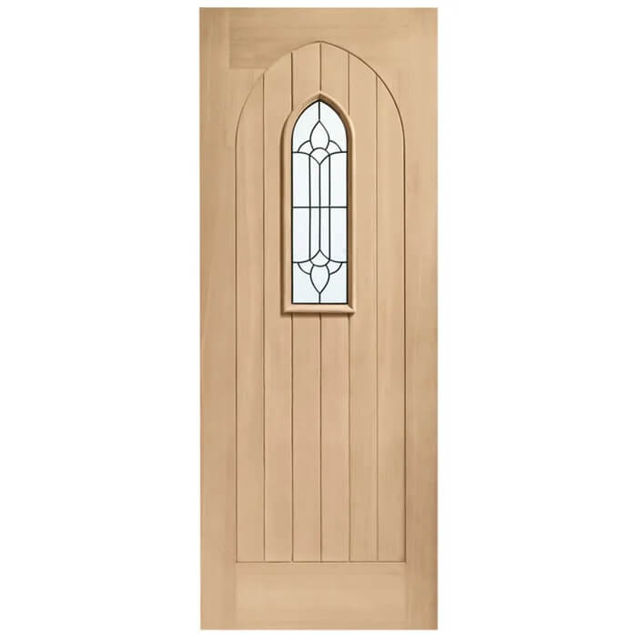 XL Joinery Westminster Un-Finished Oak 6-Panels 1-Lite External Glazed Door