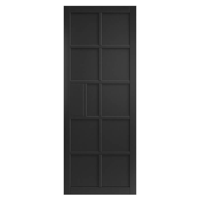 JB Kind Plaza Painted Black 10-Panels Internal Door