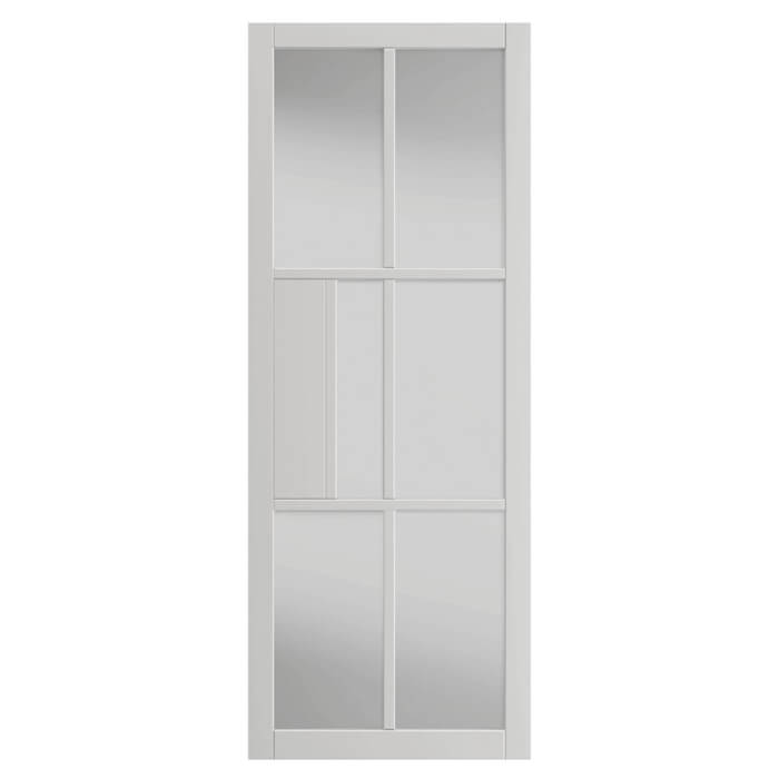 JB Kind Civic Painted White 1-Panel 6-Lites Internal Glazed Door