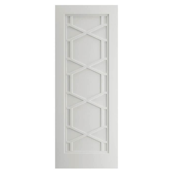 JB Kind Quartz White Primed 12-Panels Internal Door