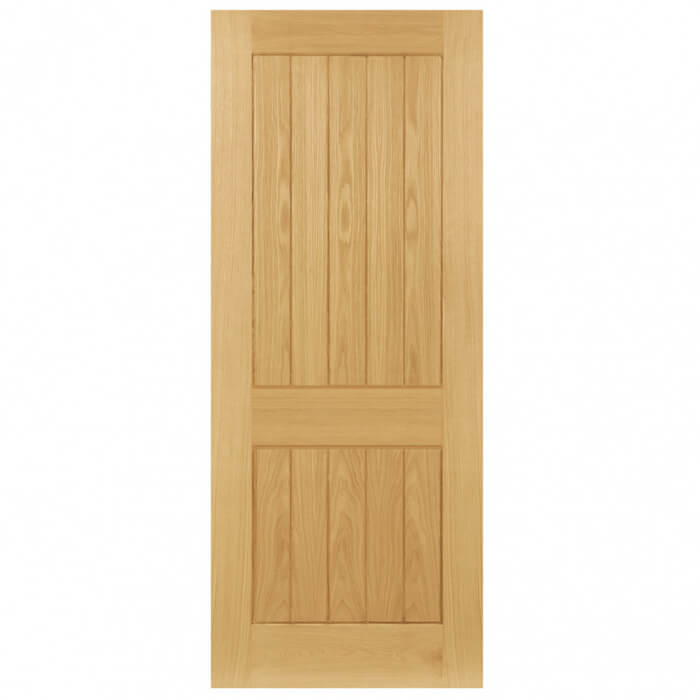 Deanta Ely Pre-Finished Oak 2-Panels Internal Fire Door