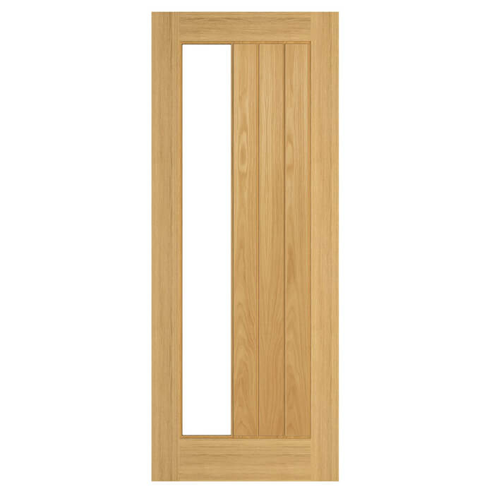 Deanta Ely Pre-Finished Oak 1SL Internal Glazed Fire Door