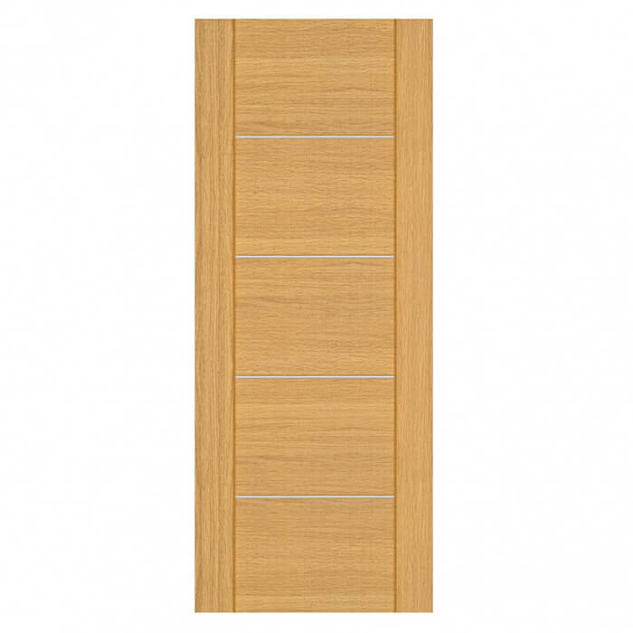 Deanta Valencia Pre-Finished Oak 5-Panels Interior Door