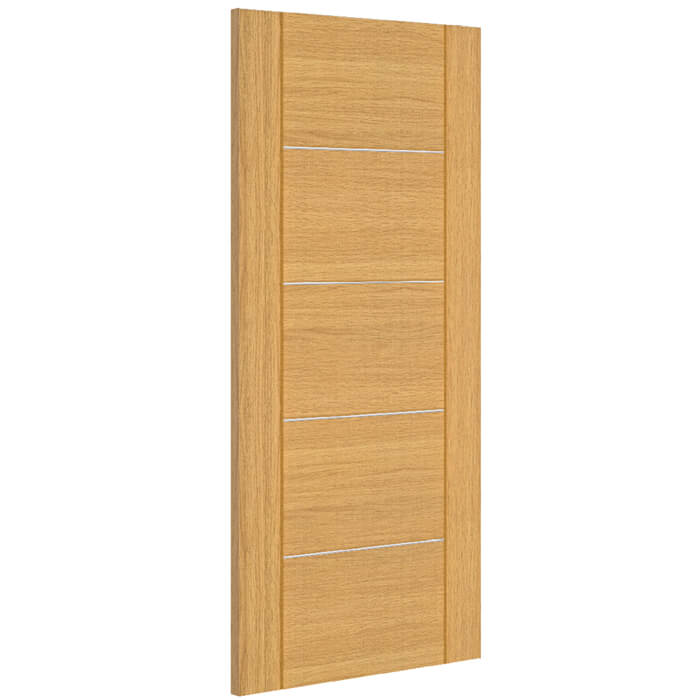 Deanta Valencia Pre-Finished Oak 5-Panels Interior Door