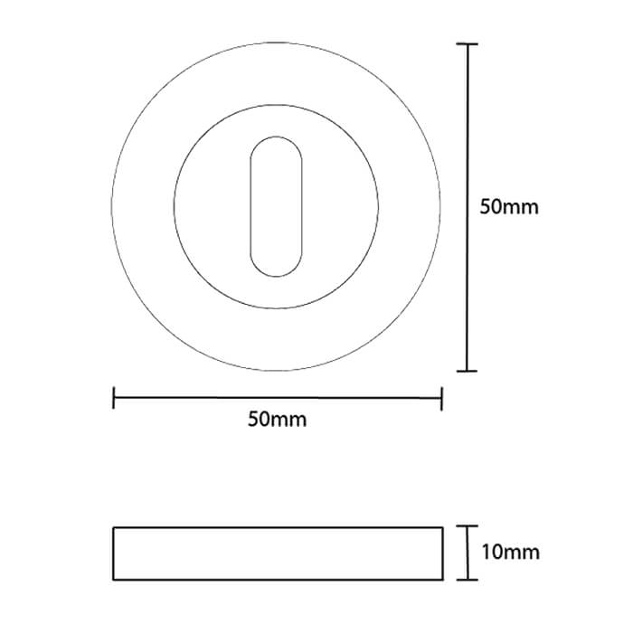 Deanta Round Escutcheon Pair