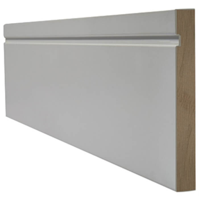 LPD White Primed Single Groove Skirting