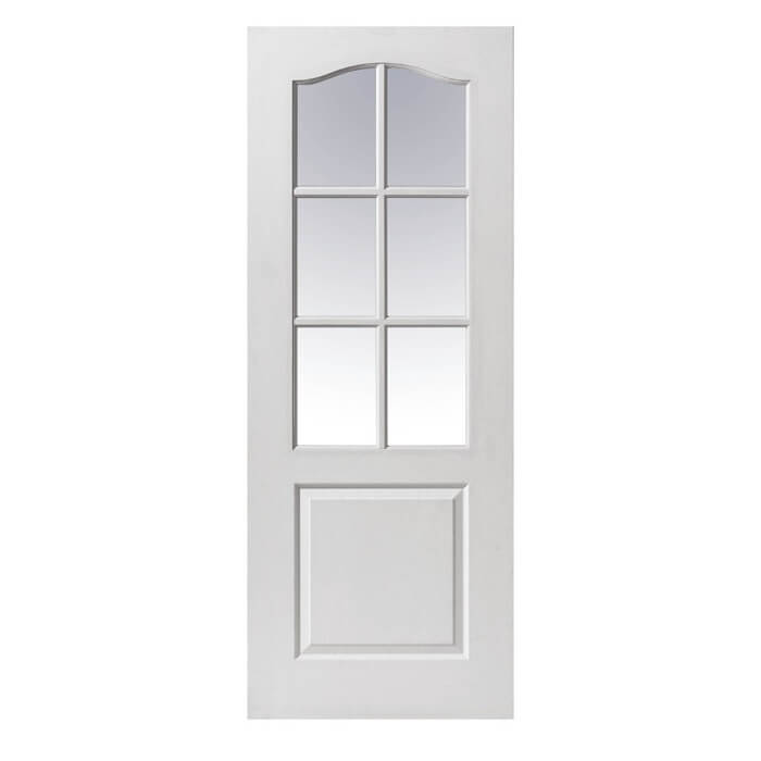 JB Kind Classique White Primed 1-Panel 6-Lites Internal Glazed Door