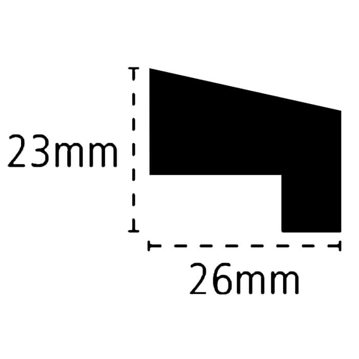 Cheshire Mouldings Red Hardwood Firecheck Hockey Stick Glass Bead - Bundle Of 20 - 26mm x 2400mm