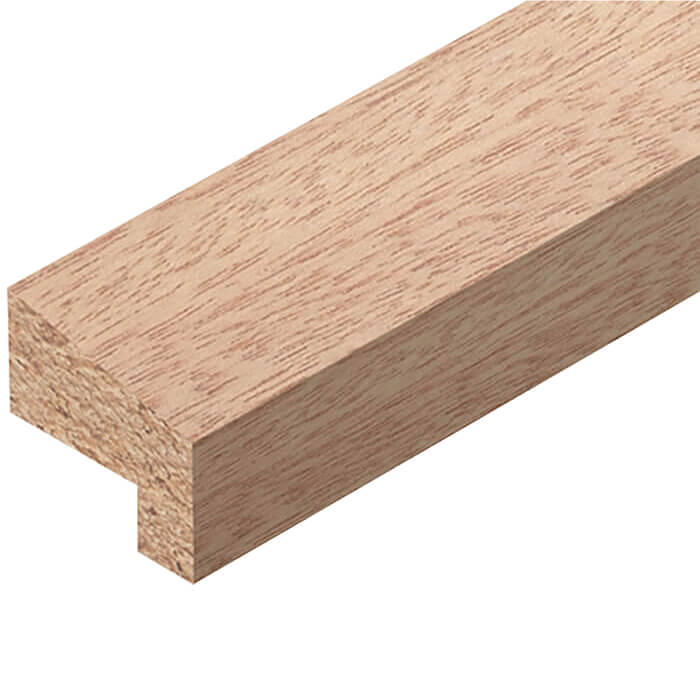 Cheshire Mouldings Red Hardwood Firecheck Hockey Stick Glass Bead - Bundle Of 20 - 26mm x 2400mm