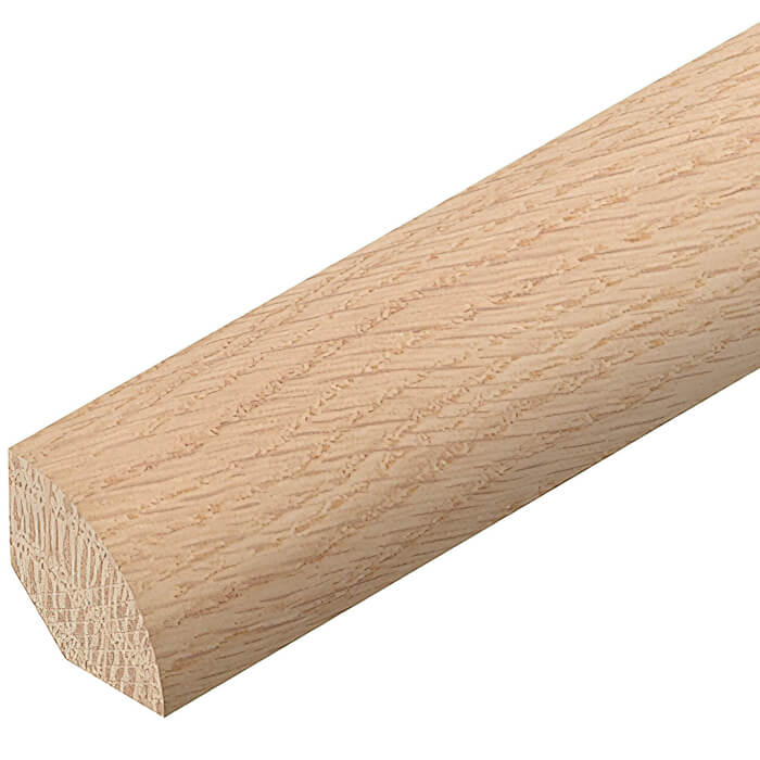 Cheshire Mouldings Oak Timber Quadrant - Bundle Of 20 - 2400mm Length
