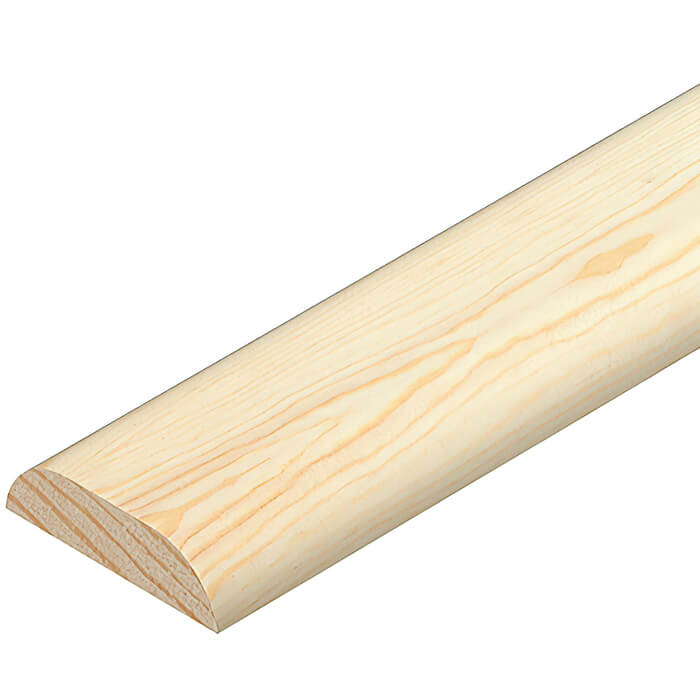 Cheshire Mouldings D-Mould Pine Cover - Bundle Of 20 - 6mm x 2400mm