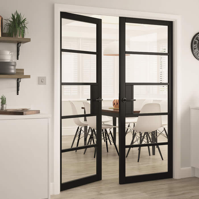 JB Kind Metro Black 5-Lites Internal Glazed Door