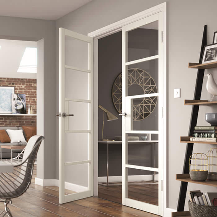 JB Kind Metro White 5-Lites Internal Glazed Door