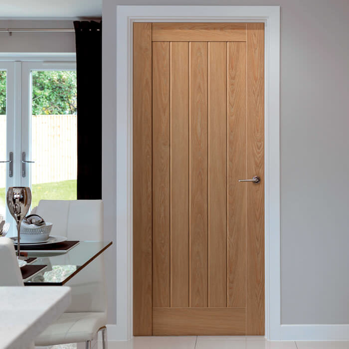 JB Kind Hudson Pre-Finished Laminated Oak 5-Panels Internal Door