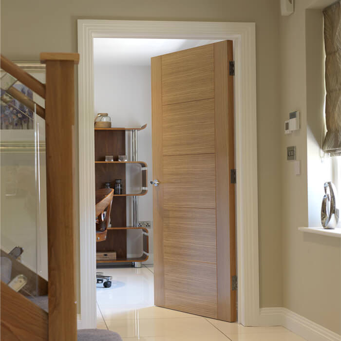 JB Kind Tigris Pre-Finished Oak 5-Panels Internal Door