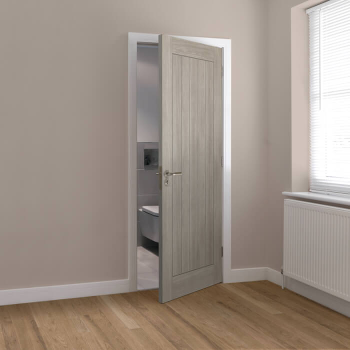 JB Kind Colorado Pre-Finished Grey 5-Panels Laminated Internal Door