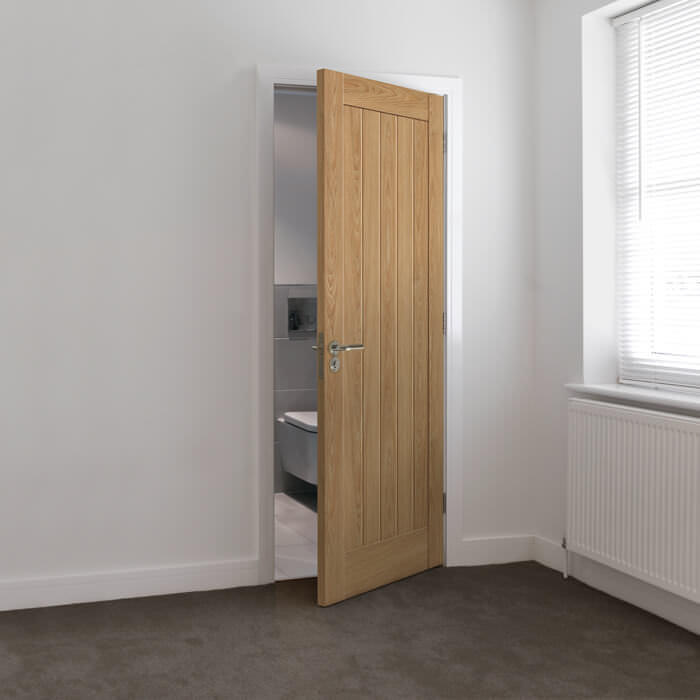 JB Kind Hudson Pre-Finished Laminated Oak 5-Panels Internal Door