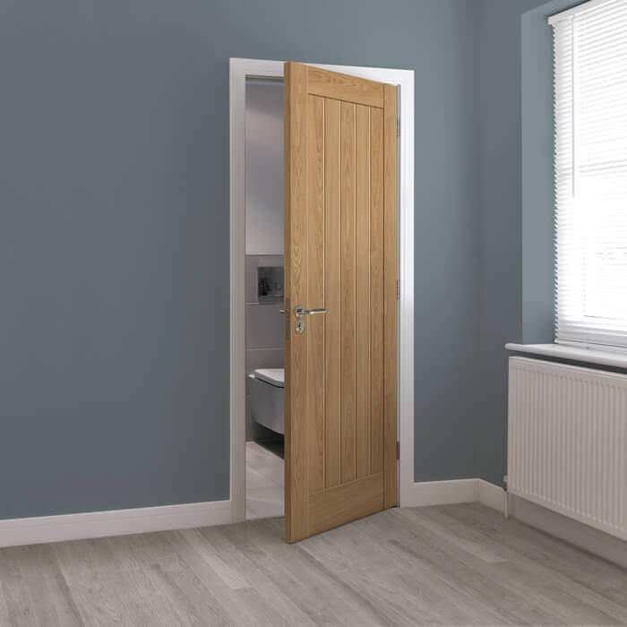 JB Kind Hudson Pre-Finished Laminated Oak 5-Panels Internal Door