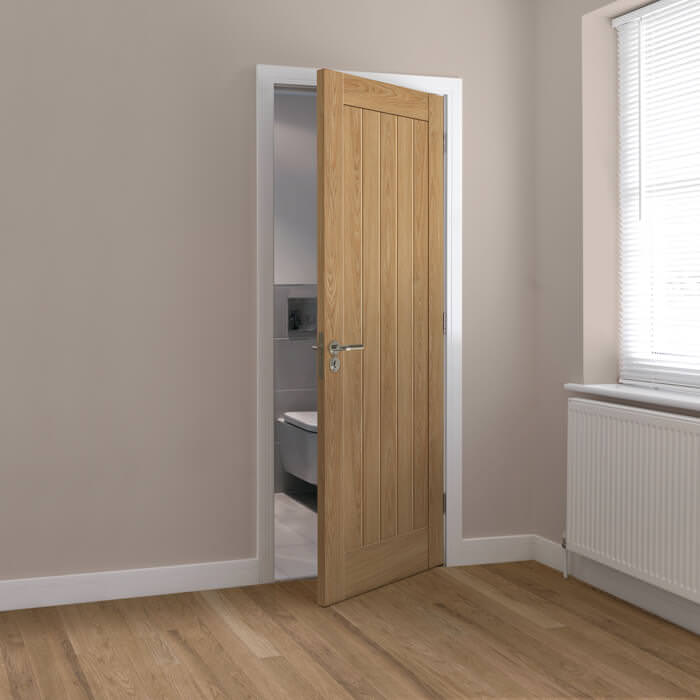 JB Kind Hudson Pre-Finished Oak 5-Panels Internal Fire Door