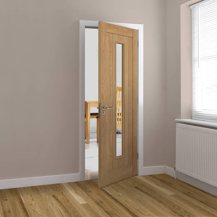 JB Kind Hudson Fully Finished Oak 5-Panels 1-Lite Internal Glazed Door