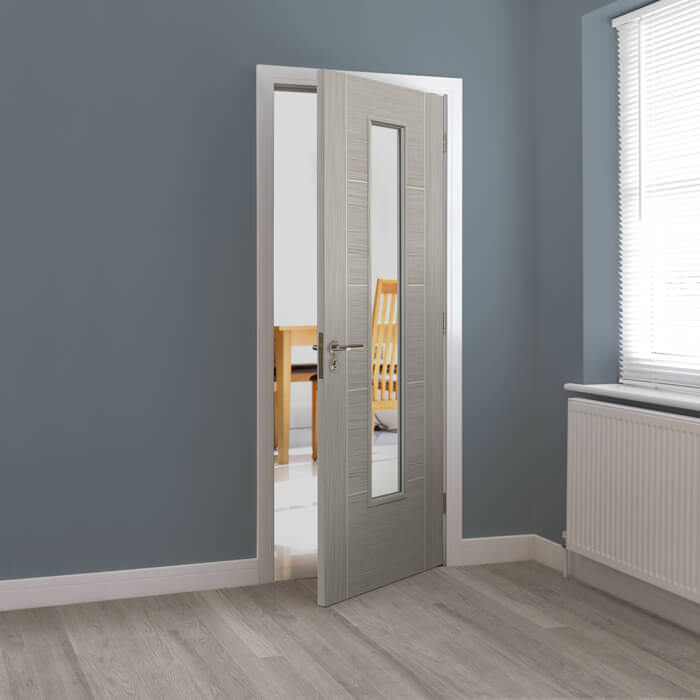 JB Kind Tigris Lava Laminate Grey 5-Panels 1-Lite Internal Glazed Door