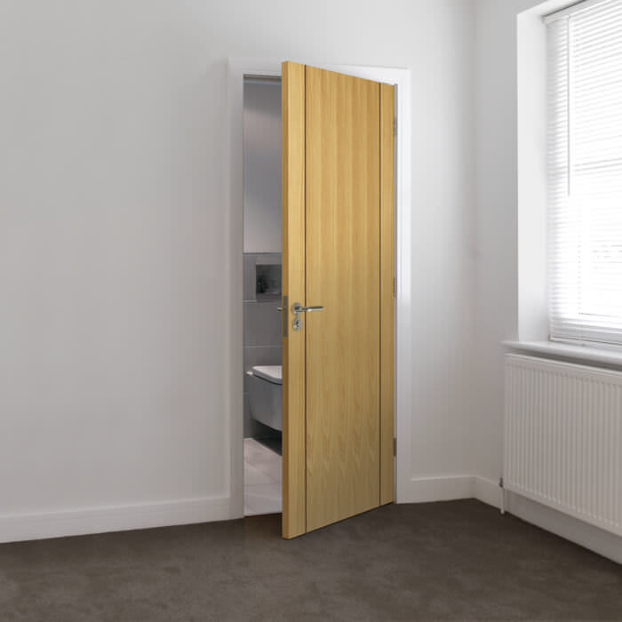 JB Kind Chartwell Pre-Finished Oak 1-Panel Internal Fire Door