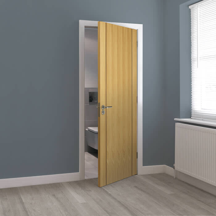 JB Kind Chartwell Pre-Finished Oak 1-Panel Internal Fire Door