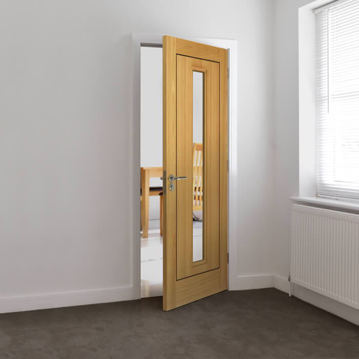 JB Kind Spencer Pre-Finished Oak 1-Panel 1-Lite Internal Glazed Door