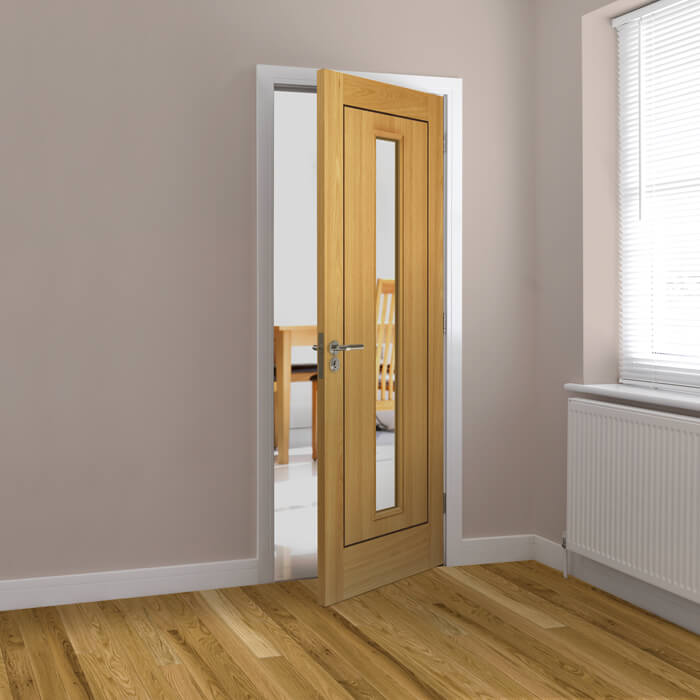 JB Kind Spencer Pre-Finished Oak 1-Panel 1-Light Internal Glazed Door