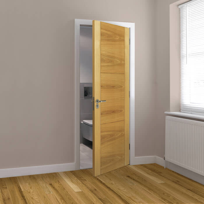 JB Kind Mistral Pre-Finished Oak 3-Panels Internal Door