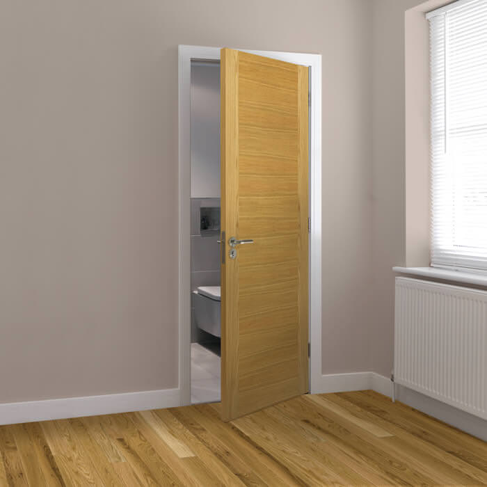 JB Kind Ostria Pre-Finished Oak 1-Panel Internal Door