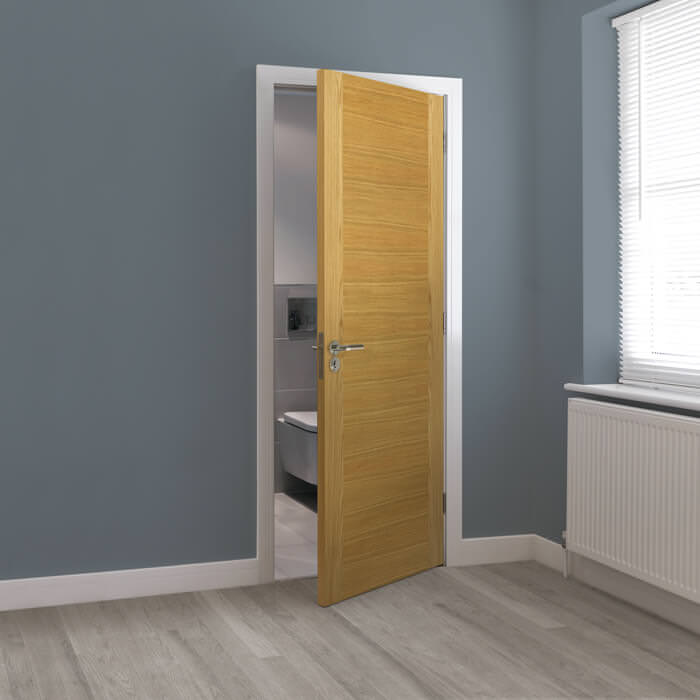 JB Kind Ostria Pre-Finished Oak 1-Panel Internal Fire Door